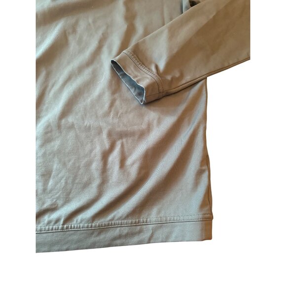 Peter Millar Mens L Long Sleeve Pullover Recycled Polyester Green Blue Trim - Picture 4 of 6